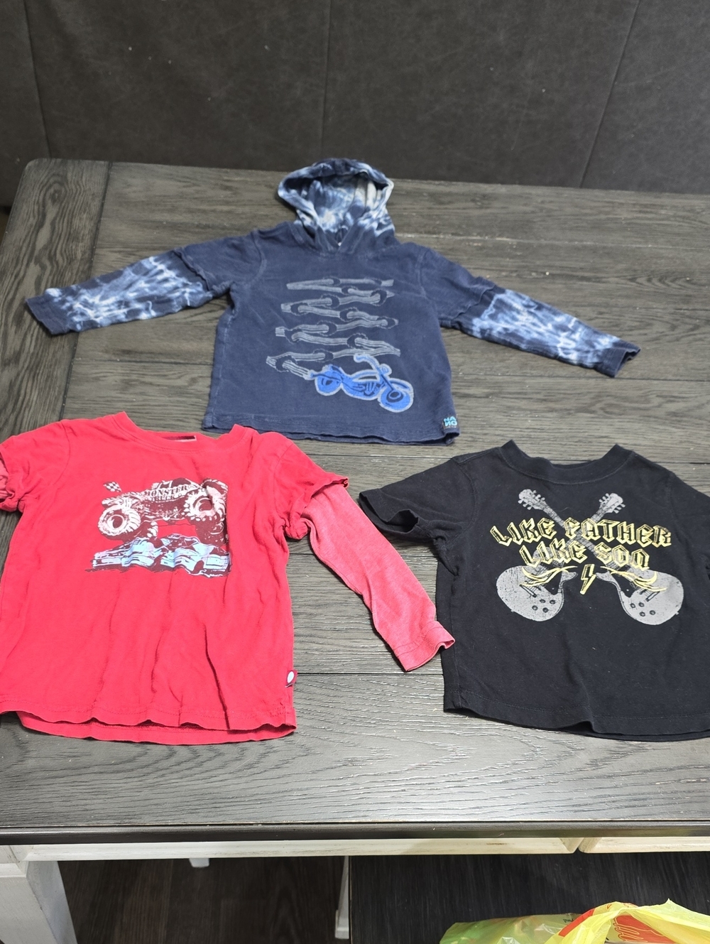Multiples Kids 3-Pack Graphic Tees in Navy, Red & Black
